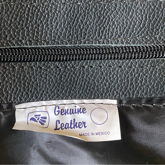 Leather Western Fringe Crossbody Bag Black Hobo Concho Bag 15 x 14 NWOT - Picture 4 of 17